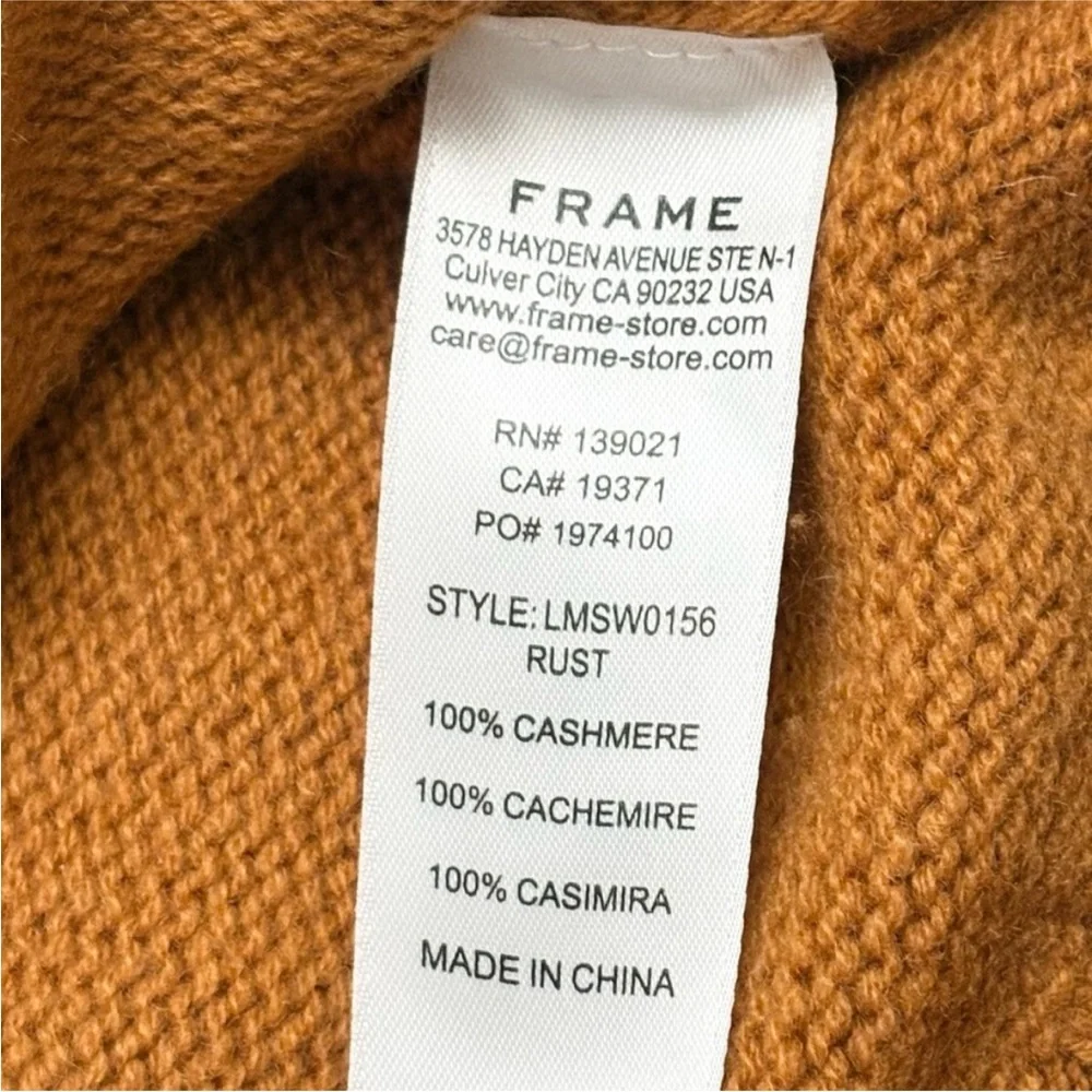 Frame Denim Men's Cashmere Crewneck Sweater in Mustard Size L